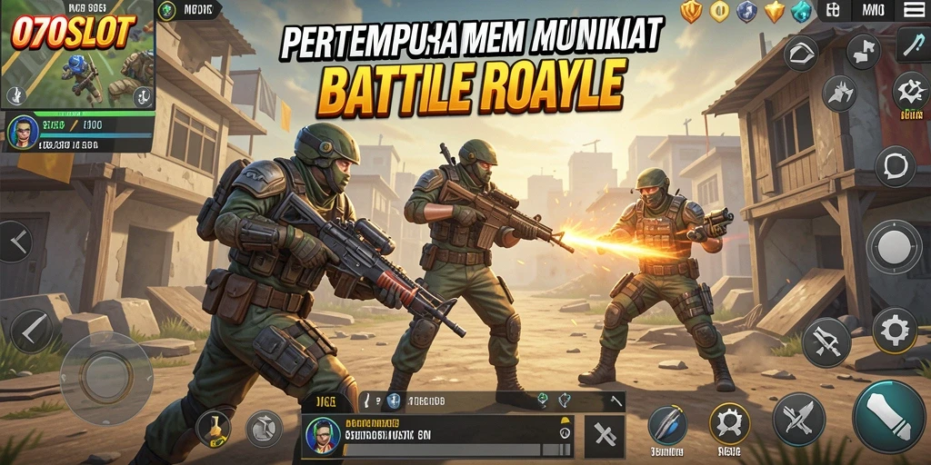 Tampilan menarik dari gameplay intens dalam 070SLOT Battle Royale.