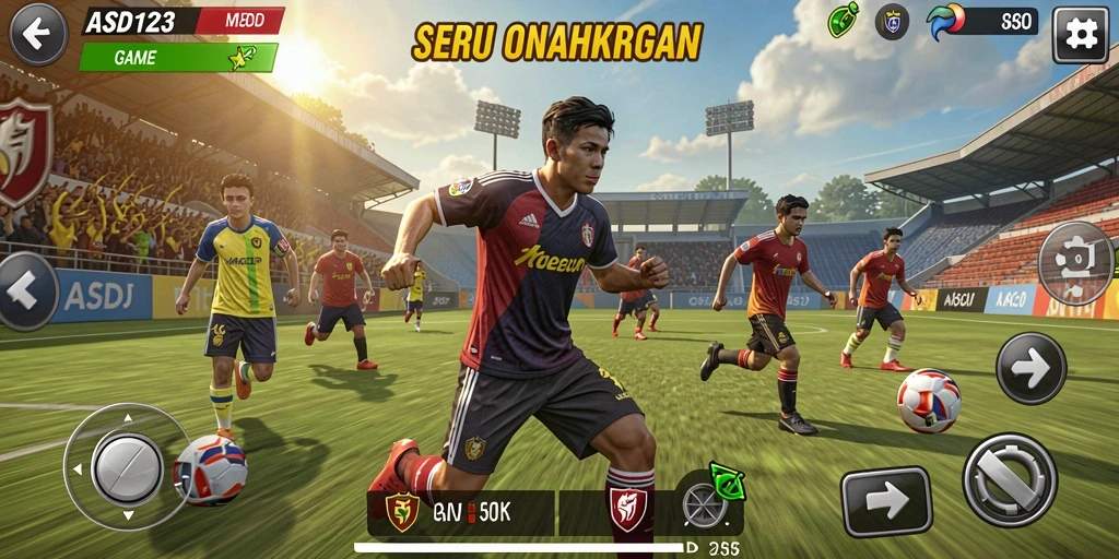 Tangkapan layar menunjukkan intensnya gameplay dalam <strong>ASD123</strong> dengan aksi olahraga yang cepat.