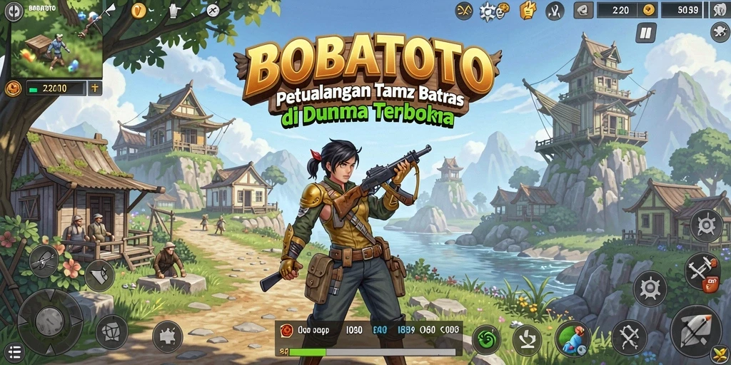 Tangkapan layar menampilkan aksi eksplorasi epik dalam BOBATOTO.