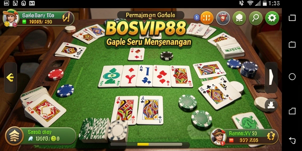 Tangkapan layar gameplay seru Gaple di BOSVIP88.
