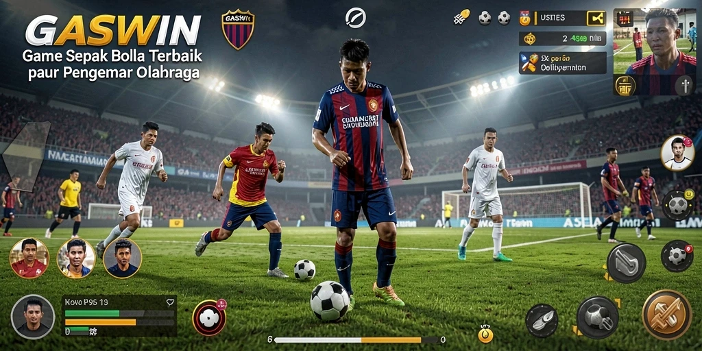 Tampilan permainan GASWIN yang mendebarkan dalam aksi sepak bola.