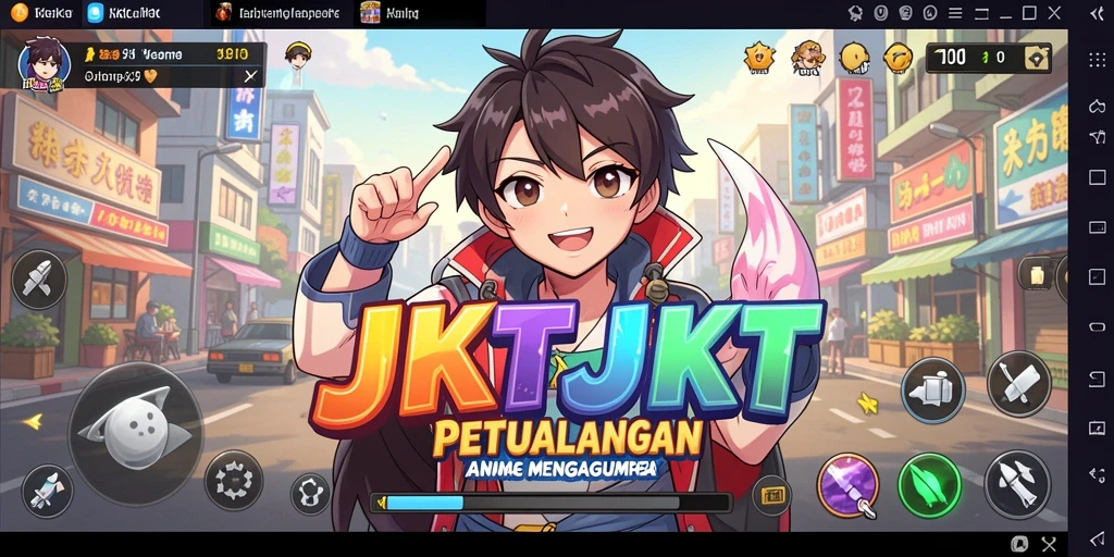Tampilan gameplay mengagumkan dari JKTJKT yang penuh warna.