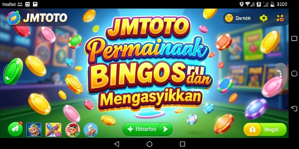 Tampilan gameplay seru dalam aplikasi Bingo JMTOTO.