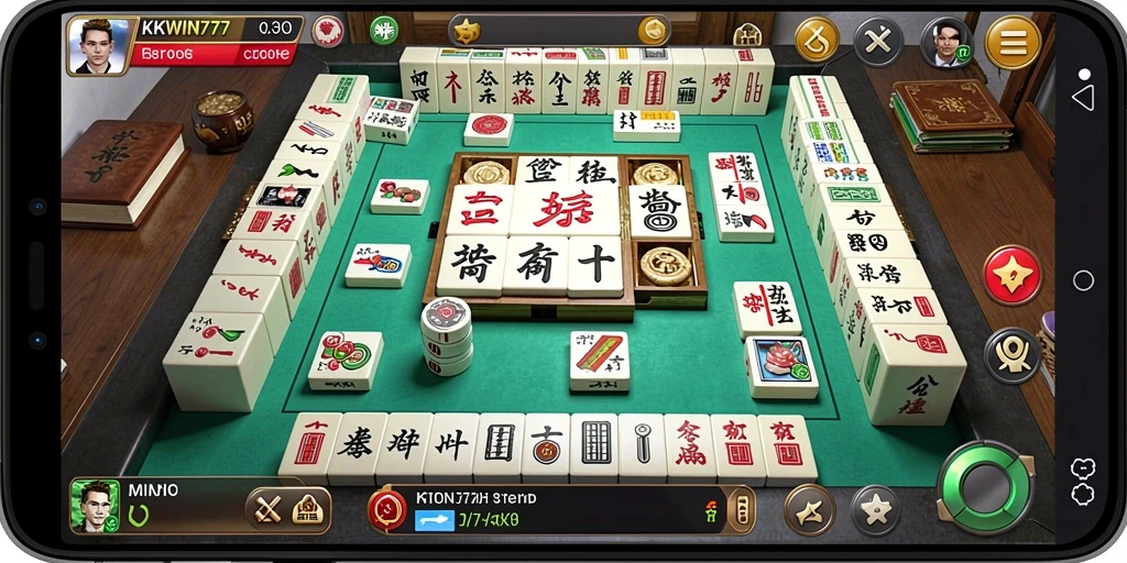 Screenshot gameplay KKWIN777 menampilkan keseruan permainan Mahjong yang mendebarkan.