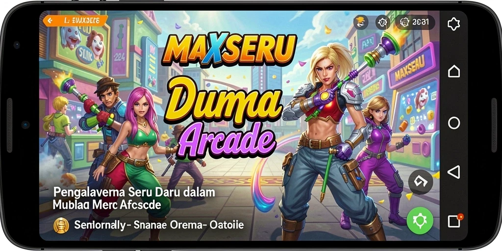 Screenshot gameplay MAXSERU menghadirkan aksi arcade yang seru.