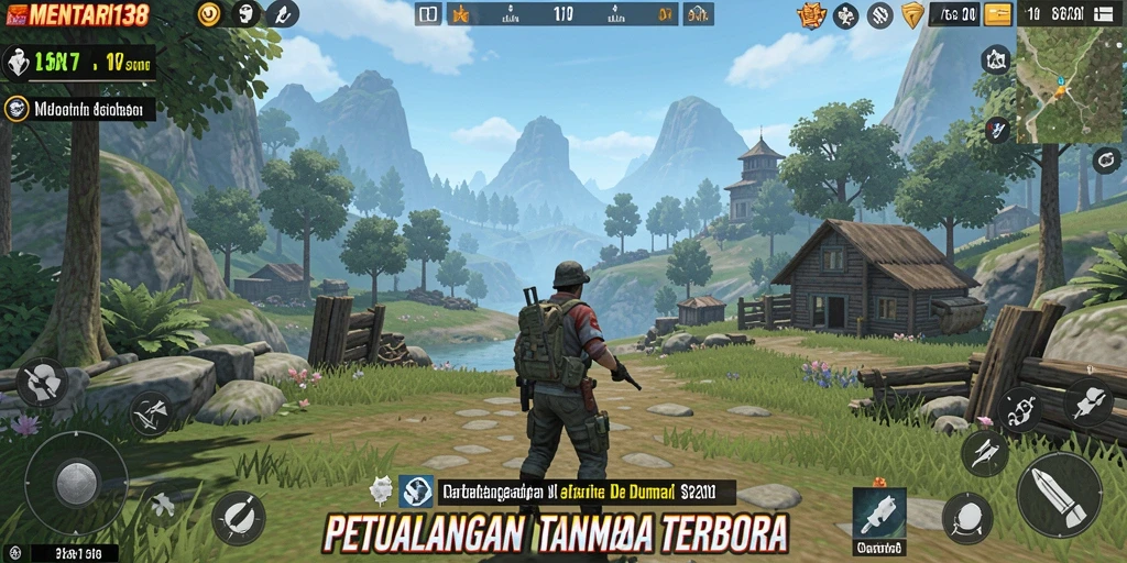 Screenshot gameplay MENTARI138 yang menampilkan dunia terbuka yang luas dan detail.