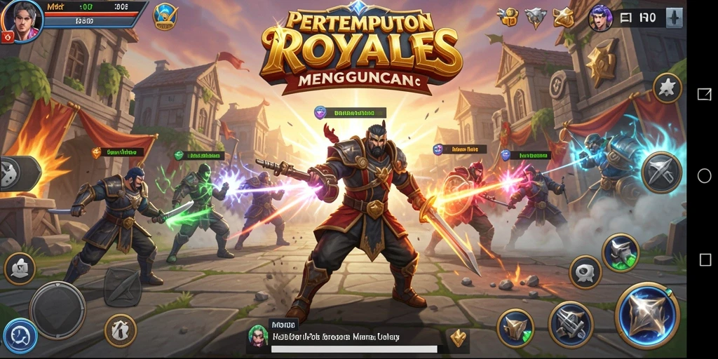 Tampilan gameplay MPOID dengan aksi pertempuran sengit di arena Battle Royale.