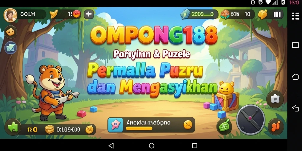 Tangkapan layar utama OMPONG188 menunjukkan gameplay Puzzle yang menyenangkan.