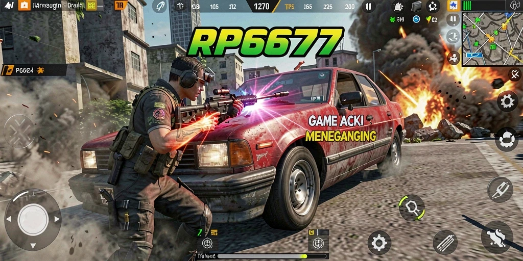 Tangkapan layar gameplay RP6677 menampilkan aksi seru dalam permainan TPS.