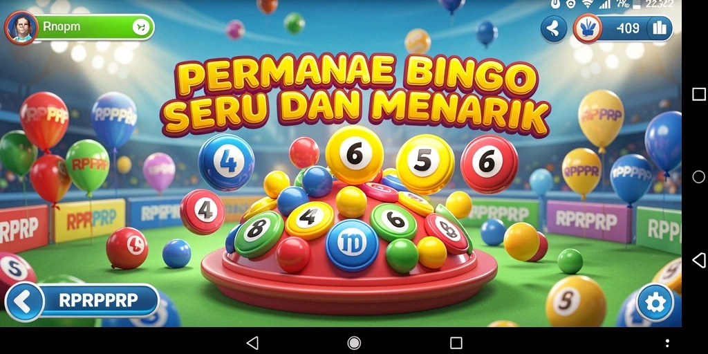 Tampilan utama gameplay Bingo di RPRPRP yang seru dan penuh warna.
