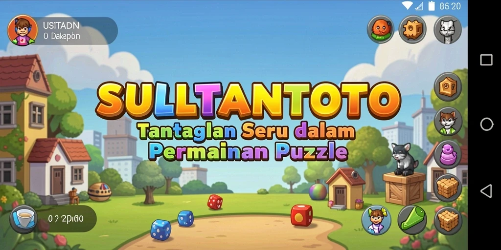 Tampilan gameplay seru di SULTANTOTO dengan teka-teki menantang.