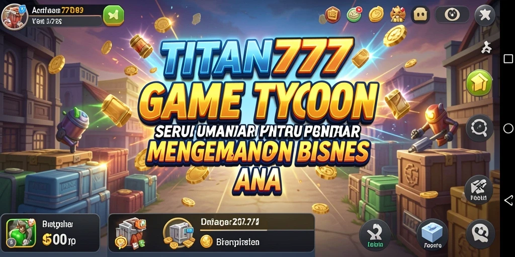 Tampilan screenshot TITAN777 menunjukkan keseruan membangun kerajaan bisnis.