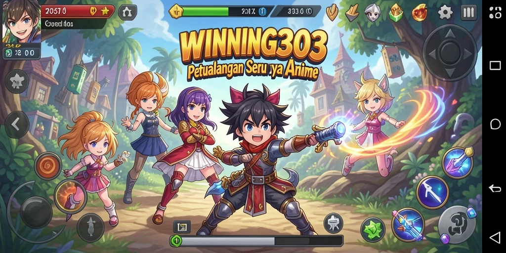 Tampilan gameplay seru dalam dunia anime yang menakjubkan.
